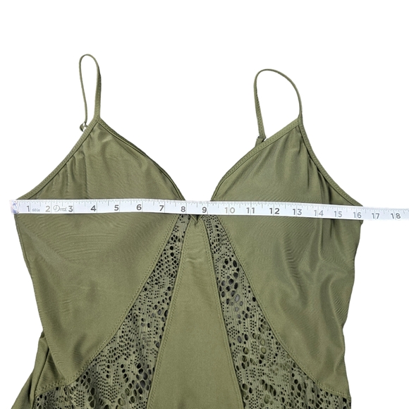 ⭐️NWOT Mossimo Olive Green One Piece Swimwear Sz XL - Picture 8 of 9